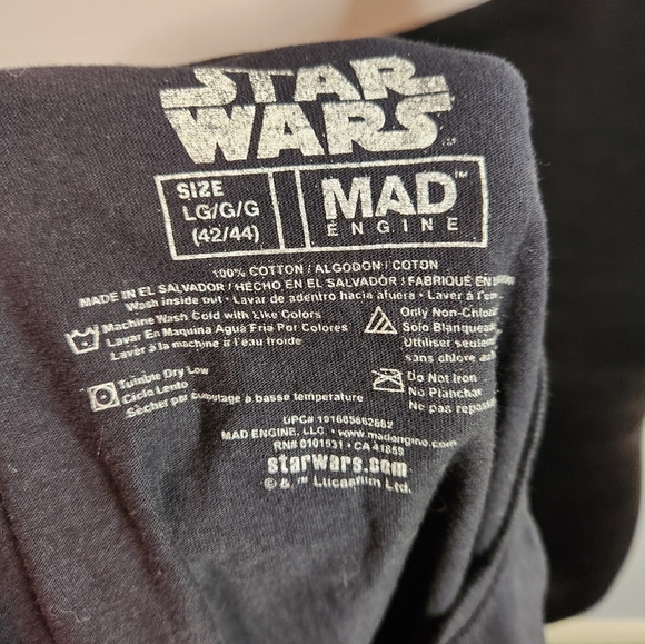 Star Wars Size Large(42-44) By Mad Engine Wanted Shirt - Picture 5 of 6